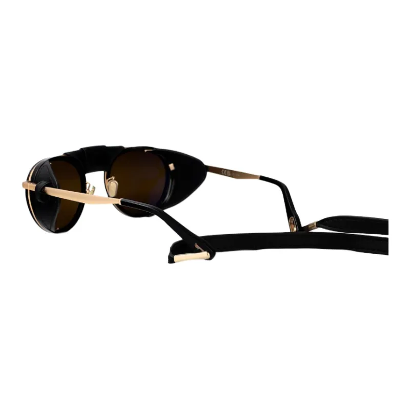Vuarnet Titanium Acetate Metal Oval Sunglasses Women's Gold-3