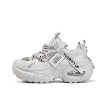 La Chapelle Anti Slip Wear Resistant Low Top Chunky Sneakers Women's Gray