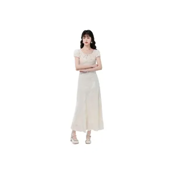 Mm Short Sleeved Dresses Women's Apricot