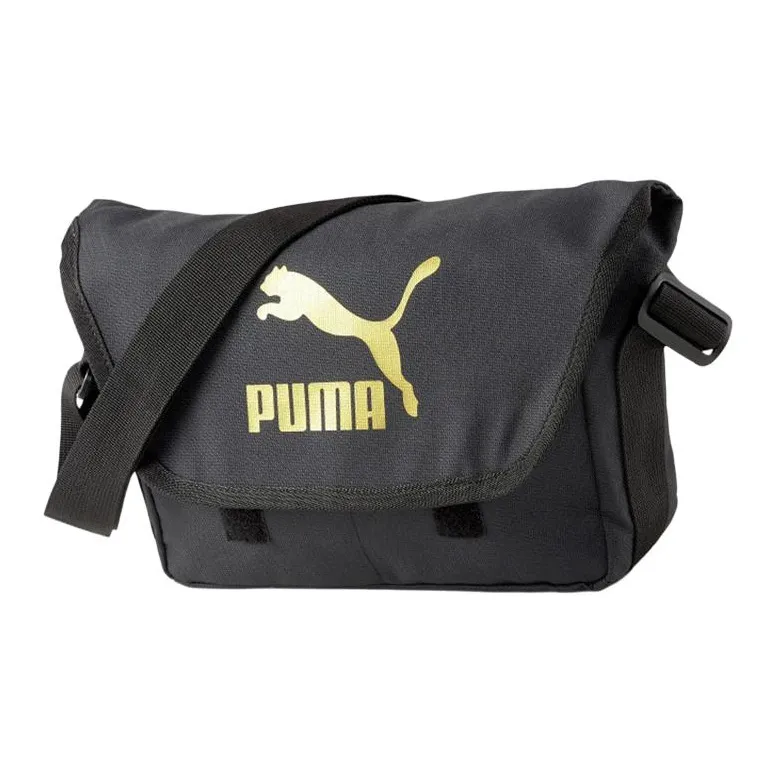 PUMA Classic Messenger Bag, Shoulder Bag, Crossbody Bag Unisex Black-0