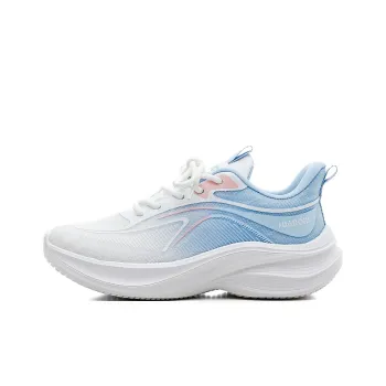 HUANQIU Cushioning, Breathable, Supportive Low Top Casual Running Shoes Women's White Blue