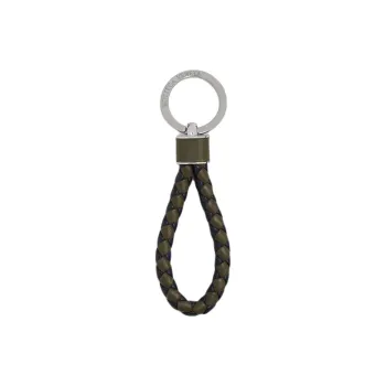Bottega Veneta Leather Keychains Men's Olive Green