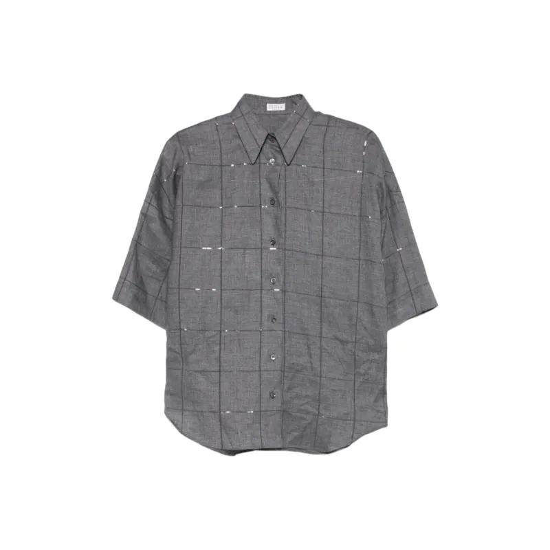 Brunello Cucinelli Checked Shirt-0