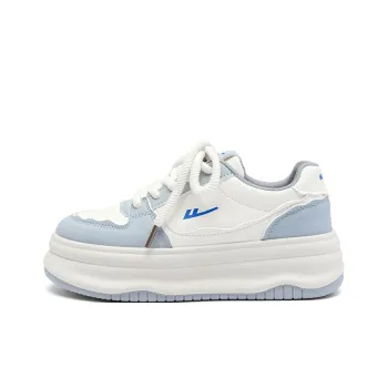 Warrior Anti Slip Wear Resistant Low Top Skateboard Shoes Women's White Blue