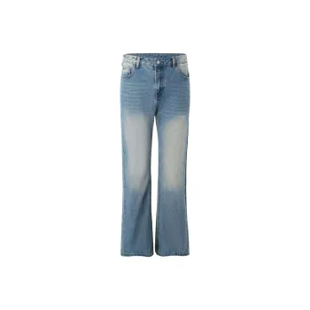 YICHEN Jeans Unisex Ice Blue[Water Ripple Summer Thin]