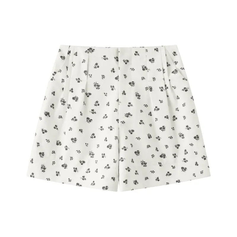 SHUXI Casual Shorts Women's Bud White-0
