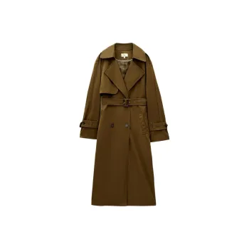 INSUN Trench Coats Women's Olive Green