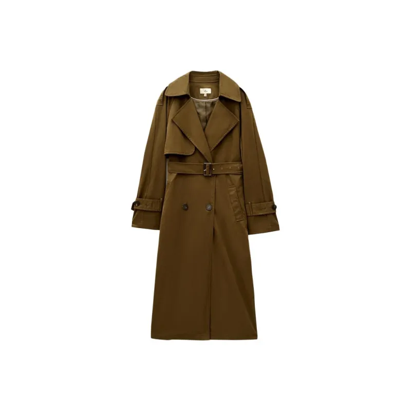 INSUN Trench Coats Women's Olive Green-0
