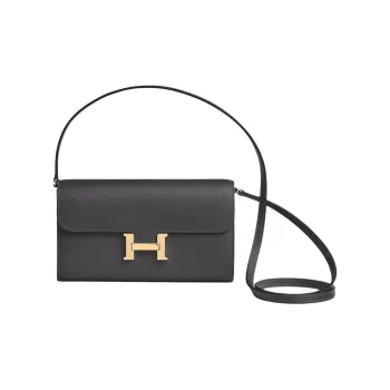 HERMES Constance To Go Evercolor Leather Clutch, Wallet, Shoulder Bag, Crossbody Bag Women's 85 Ardoise Slate Gray