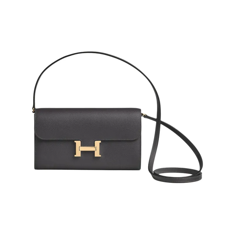 HERMES Constance To Go Evercolor Leather Clutch, Wallet, Shoulder Bag, Crossbody Bag Women's 85 Ardoise Slate Gray-0