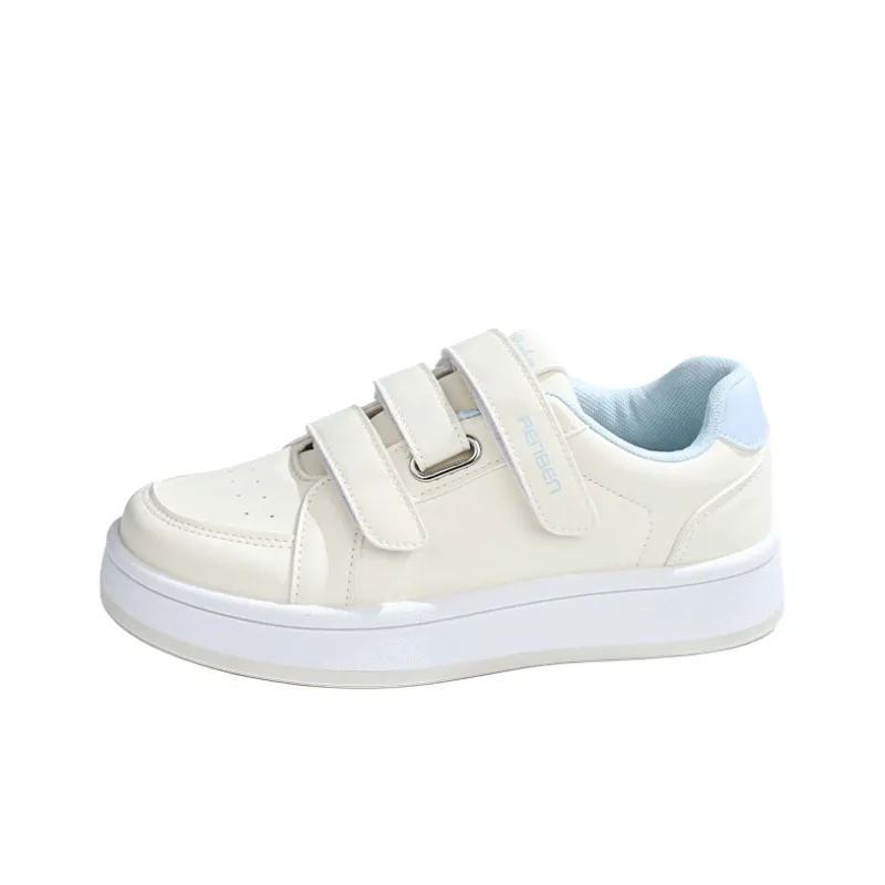 RENBEN Non slip Lightweight Low Top Skateboard Shoes Women's Beige Yellow-1