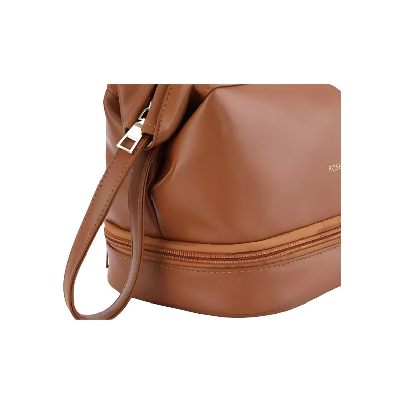 LETOO Leather With PU Makeup Bag Women's White-4