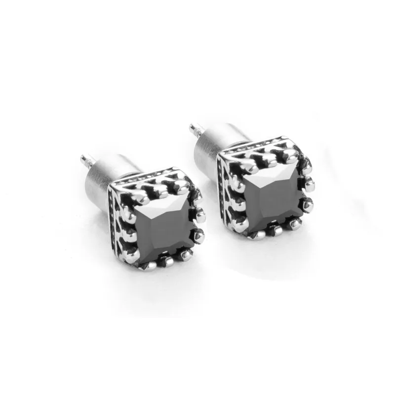ACIUM Steel Stud Earrings Unisex-0