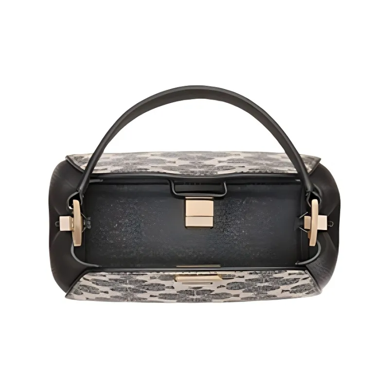 Kate Spade Flower Artificial Leather Shoulder Bag, Crossbody Bag, Handbag Mini Women's Black-1