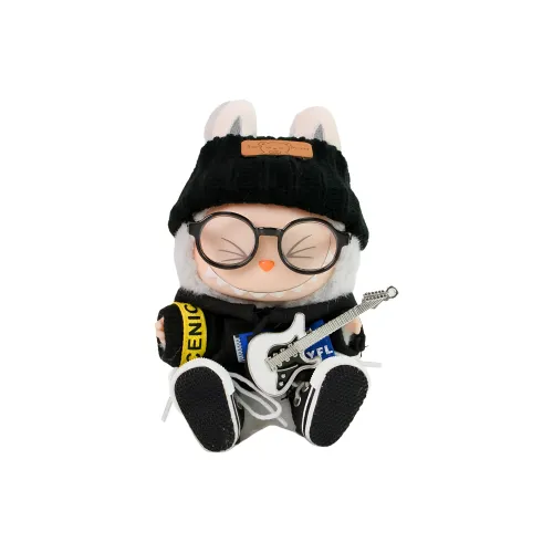 [Modified Doll] POP MART Labubu THE MONSTERS Sitting Party Collection Happy Confirmed, Rock Boy, Cute Hang Tag Box 15cm