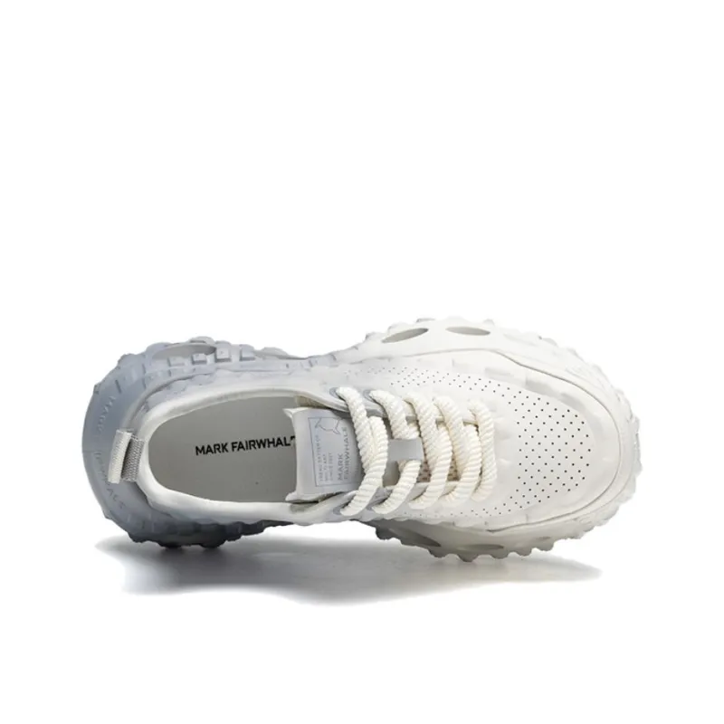 FAIRWHALE Shock Absorbing, Non Slip, Wear Resistant, Breathable And Lightweight Low Top Chunky Sneakers Unisex Lemon-13