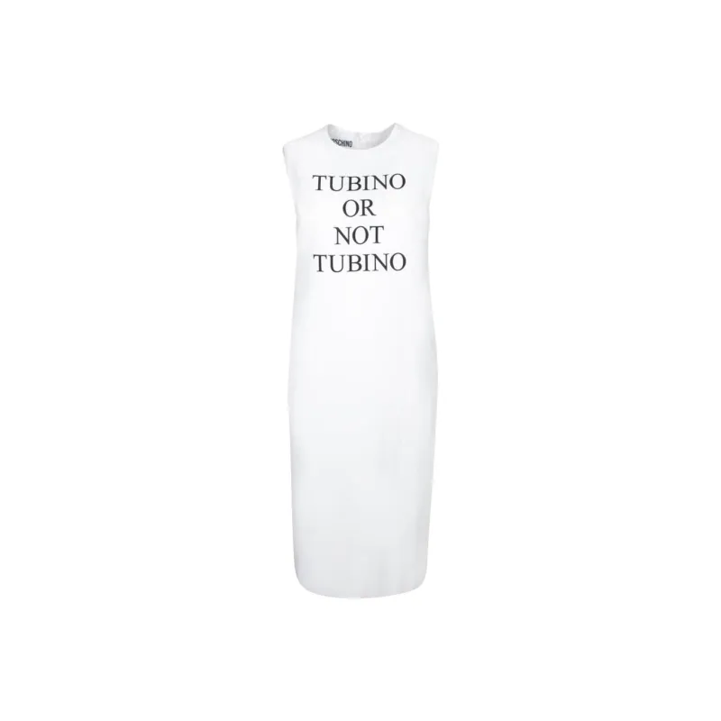 MOSCHINO Slogan print Midi Dress-0