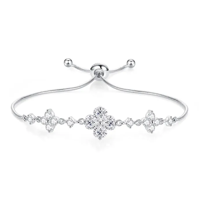 Heart Grass S925 Silver Bracelets Women's-0