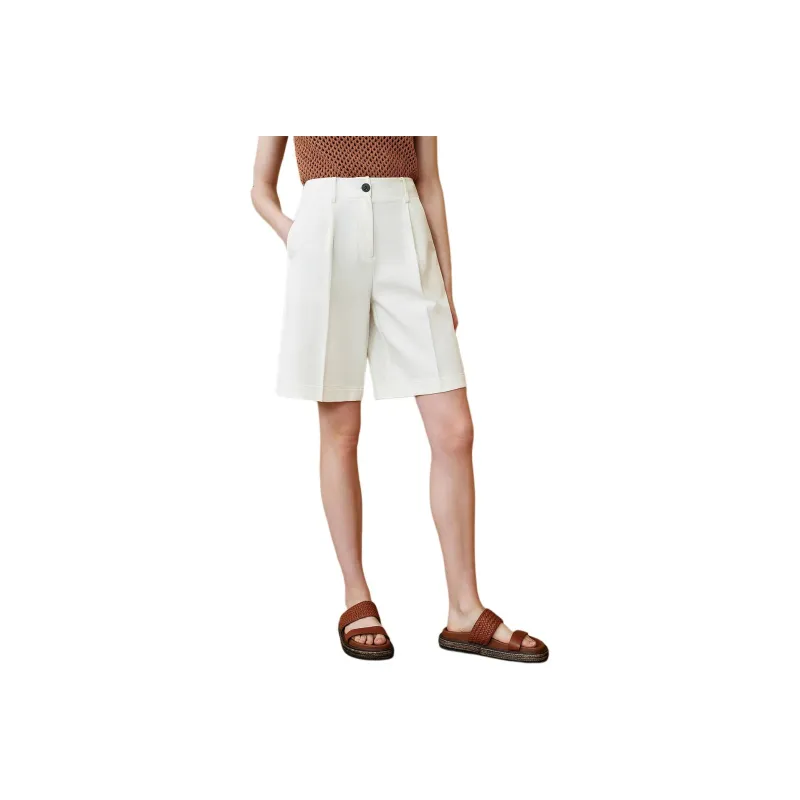 INSUN Casual Shorts Women's White-1
