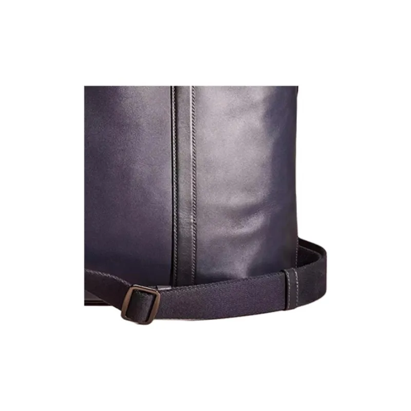 COACH Metropolitan Glove Tanning Briefcase Shoulder Bag Crossbody Bag Handbag Men's Midnight Navy Matte Black Copper-2