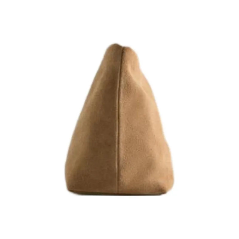 ZARA Cow Leather Clutch Medium Size Women's Brown-3