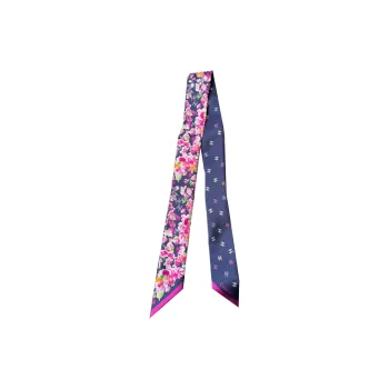 CHANEL Silk Scarves Women's Purple
