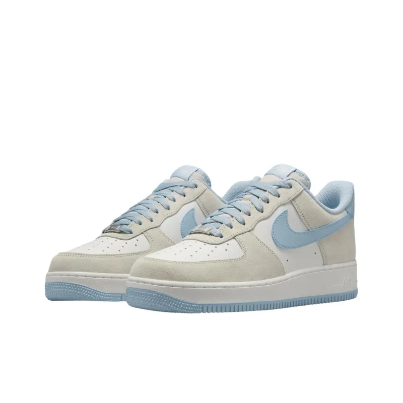 Nike Air Force 1 Anti Slip Wear Resistant Low Top Skateboard Shoes Unisex Gray Blue-2
