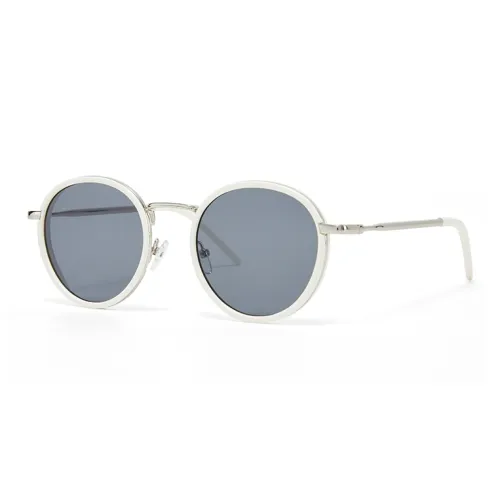 CinvaiKrose Metal Round Sunscreen Natural Sunglasses Unisex