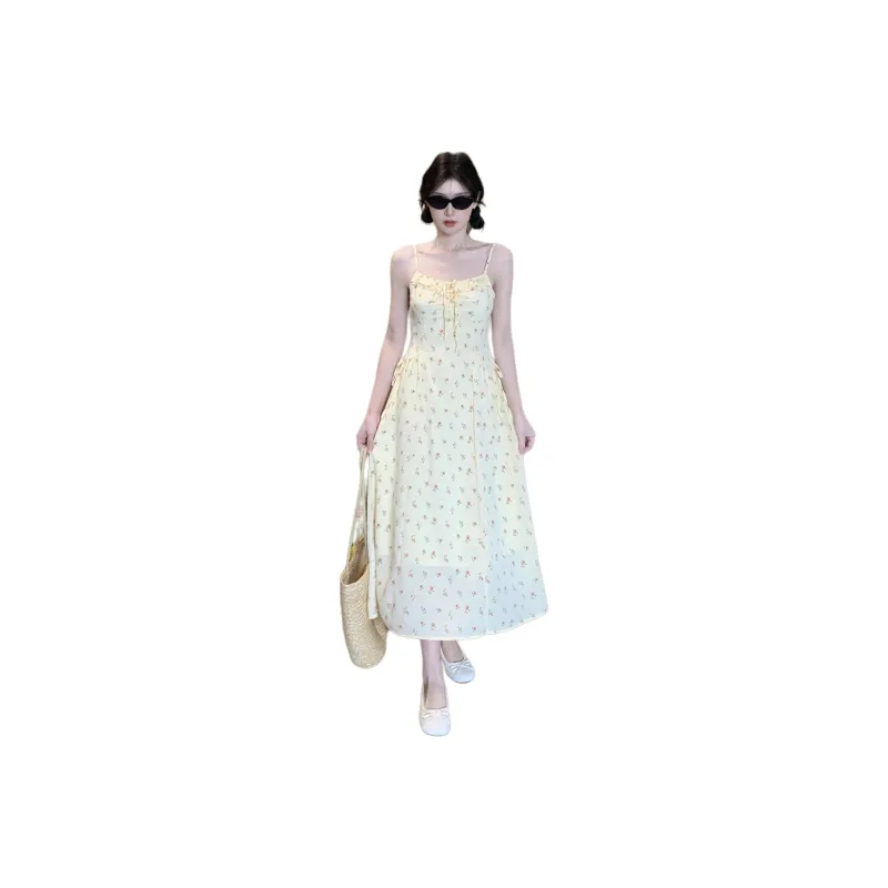 GOSO Slip Dresses Women's Yellow-0