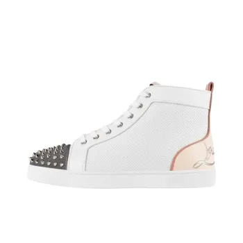 CL Lou Spikes High Top Skateboard Shoes Men's White