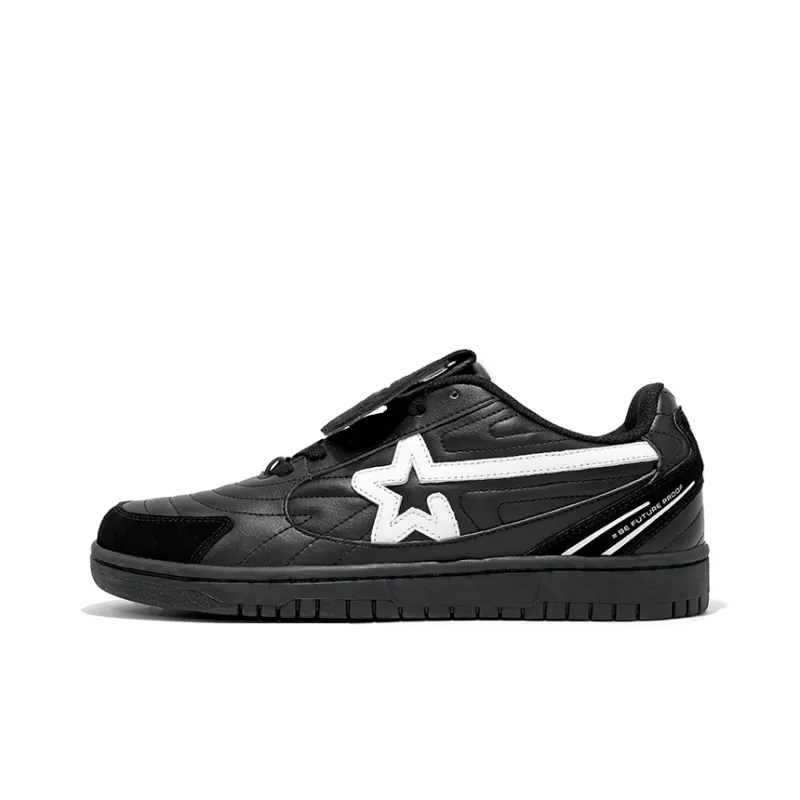 RIPSTAR SOCCER Trainer Abrasion Resistant Slip Resistant Low Top Skateboard Shoes Unisex Black-0