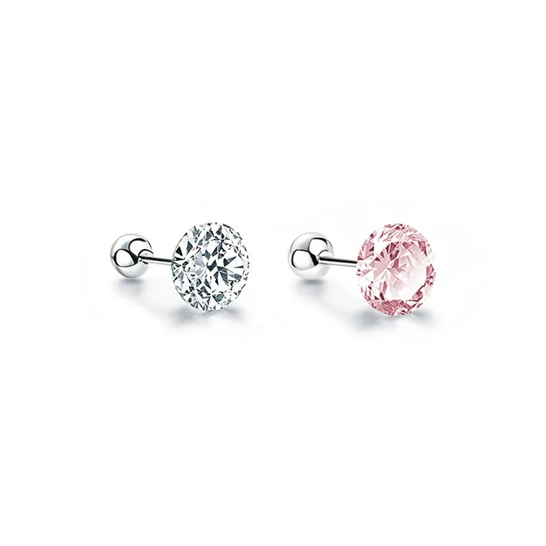Titanium Steel Ear Care Stud Earrings Fashion Stud Earrings Unisex Multicolor Sparkling Gift Box Set-21
