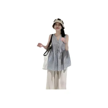 GUOZHEN Tank Tops Women's Gray