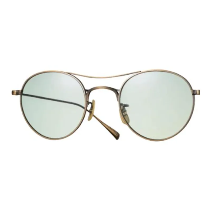 EYEVAN 7285 Titanium Β Titanium Aviator Sunglasses Unisex Brown-1