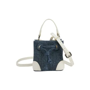 URBAN REVIVO Fabric Crossbody Handbag Medium Size Women's Royal Blue