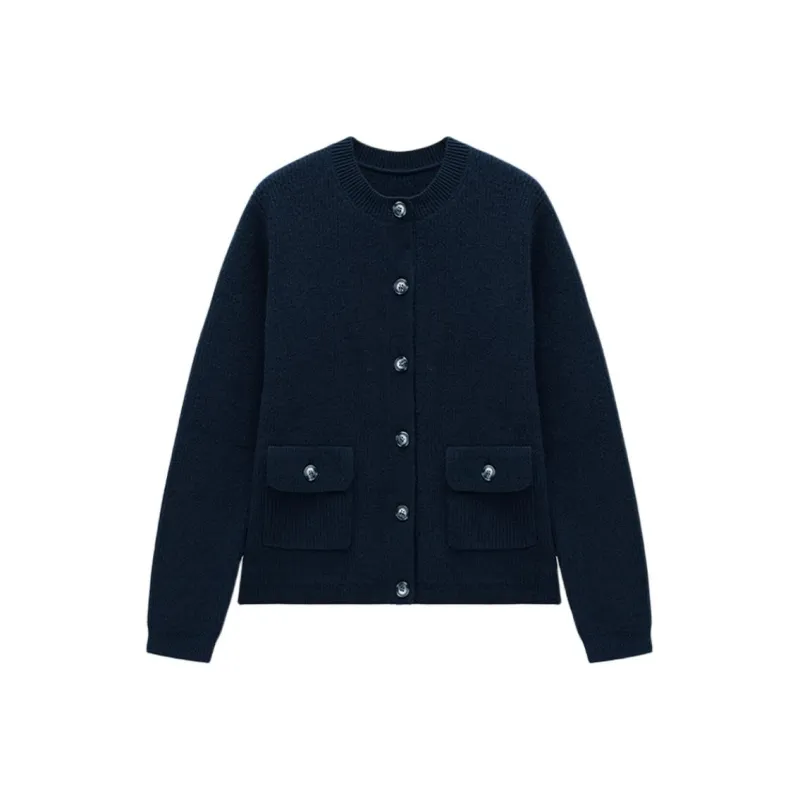 INSUN Cashmere Sweaters Women's Navy Blue-4
