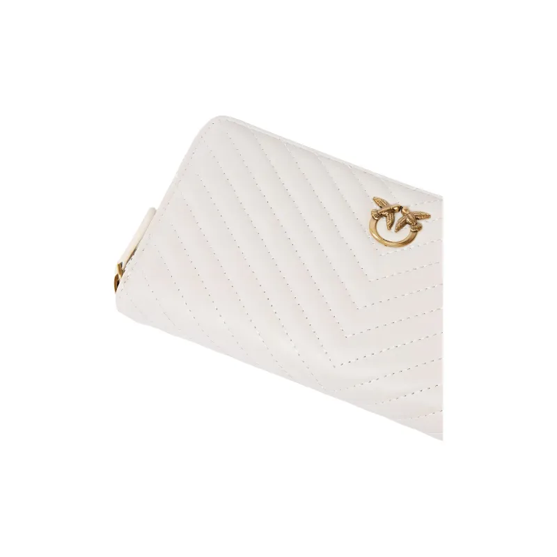 PINKO Sheepskin Wallet Women's Ecru-4