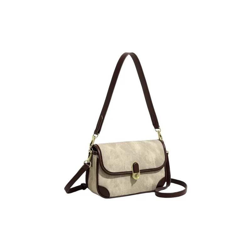 PESASRIE Microfiber Synthetic Leather Shoulder Bag Women's Green-6