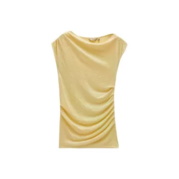 INSUN Tank Tops Women's Light Yellow