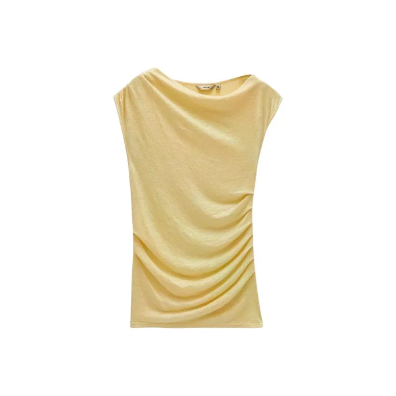 INSUN Tank Tops Women's Light Yellow-0