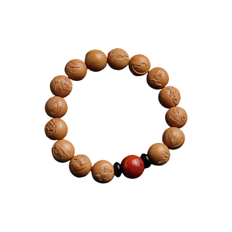 PINK U Monkey Head Walnut Bracelets Unisex-0