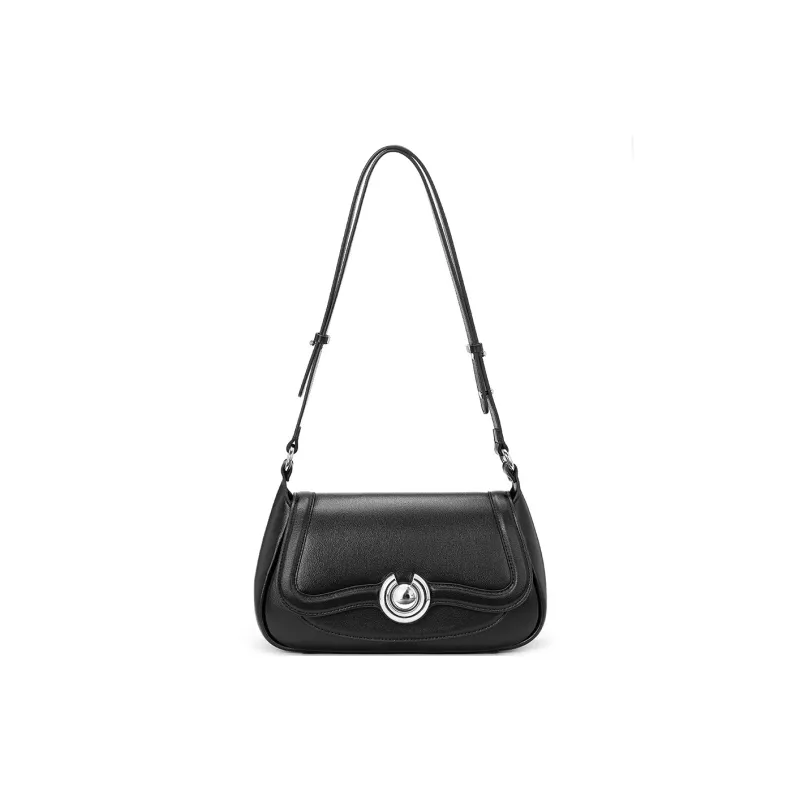 ROBERTA DI CAMERINO Synthetic Leather Shoulder Bag Women's Black/Apricot-0