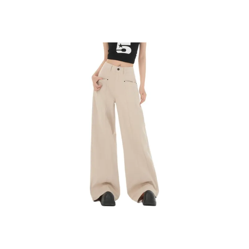 HELEH Jeans Women's Beige Apricot-0