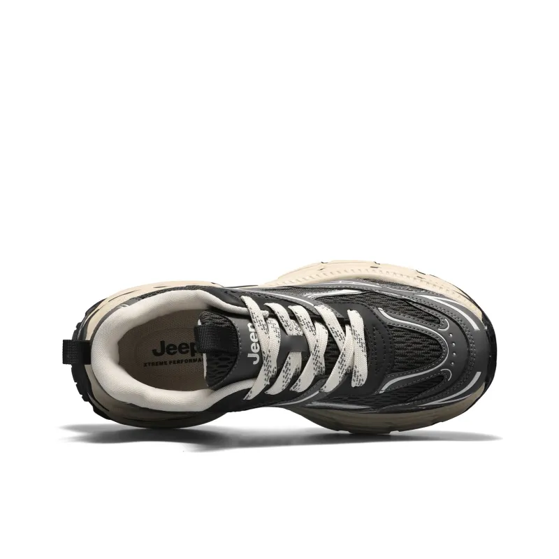 Jeep Cushioning, Slip Resistant, Abrasion Resistant, Height Increasing Low Top Chunky Sneakers Men's-3