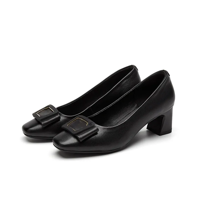 Rich Birds Block Heel High Heels 5cm Women's-3