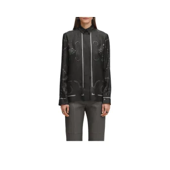 HERMES Shirt Women's Charcoal Gray