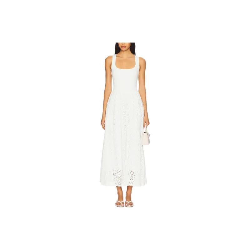 PAIGE Sleeveless Dress Women's White-0