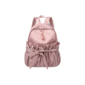 SHUNYIDE Nylon Travel Bags Backpack Regular Women's Caramel Pink