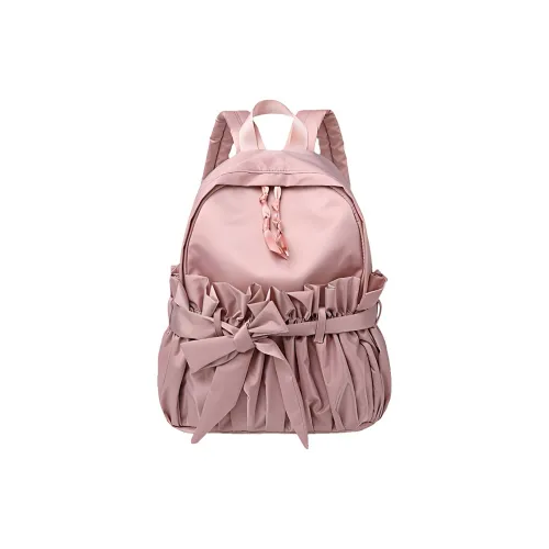 SHUNYIDE Nylon Travel Bags Backpack Regular Women's Caramel Pink