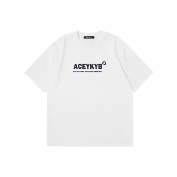 YK&YB T Shirts Unisex White